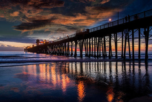 Reflections At Oceanside Pier Wall Decal