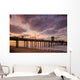 the Huntington Beach pier at sunrise Wall Mural