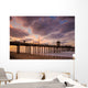 the Huntington Beach pier at sunrise Wall Mural