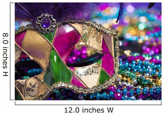 Mardi Gras Mask and beads Wall Mural