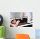 One man and woman performing back shiatsu massage Wall Mural