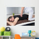 One man and woman performing back shiatsu massage Wall Mural