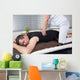 One man and woman performing back shiatsu massage Wall Mural