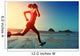 young woman running on sunrise beach  Wall Mural