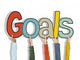Group Of Hands Holding Word Goals Concept Wall Decal