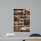 African safari black and white Wall Mural