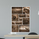 African safari black and white Wall Mural