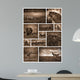 African safari black and white Wall Mural