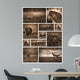 African safari black and white Wall Mural