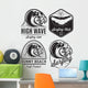 logos on the theme of water, surfing, ocean, sea Wall Decal