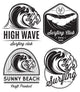 Logos On The Theme Of Water, Surfing, Ocean, Sea Wall Decal