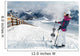 Young female skier admiring the stunning view Wall Mural