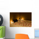 bathtub with candle in spa Wall Mural