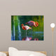Two Pink Flamingos Standing Wall Mural