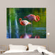 Two Pink Flamingos Standing Wall Mural