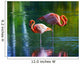Two Pink Flamingos Standing Wall Mural