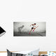 Junge Frau H&auml;gt Ihren Schatten Ab Wall Decal