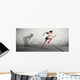 Junge Frau H&auml;gt Ihren Schatten Ab Wall Decal