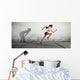 Junge Frau H&auml;gt Ihren Schatten Ab Wall Decal