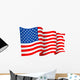 USA American flag waving Wall Decal