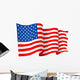 USA American flag waving Wall Decal