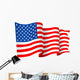 USA American flag waving Wall Decal