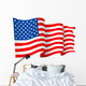 USA American flag waving Wall Decal