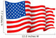 USA American flag waving Wall Decal