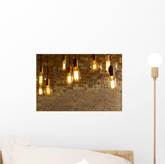 Antique Light Bulbs Wall Mural