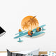 Tropical Seaplane Plane Wall Decal