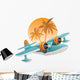 Tropical Seaplane Plane Wall Decal