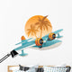 Tropical Seaplane Plane Wall Decal
