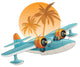 Tropical Seaplane Plane Wall Decal