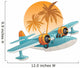 Tropical Seaplane Plane Wall Decal
