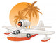 Tropical Seaplane Wall Decal