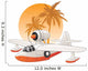 Tropical Seaplane Wall Decal