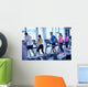 Group of people running on treadmills Wall Mural