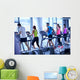 Group of people running on treadmills Wall Mural