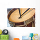 old military drum with black sticks Wall Mural