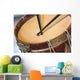 old military drum with black sticks Wall Mural