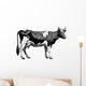 Vintage farm cow Wall Decal