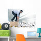 Swimmer businessman Wall Mural