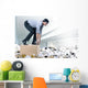 Swimmer businessman Wall Mural