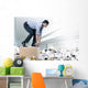 Swimmer businessman Wall Mural