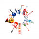 Colorful Musical Instruments Wall Decal 2