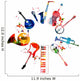 Colorful musical instruments Wall Decal