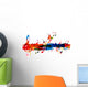 Colorful Rainbow G-clef Wall Decal