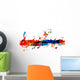 Colorful Rainbow G-clef Wall Decal