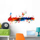 Colorful Rainbow G-clef Wall Decal