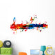 Colorful Rainbow G-clef Wall Decal